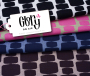 Tissu jersey jacquard bio Albstoffe Hamburger Liebe Glory On Air, noir