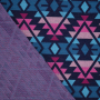 Tissu jersey jacquard bio Albstoffe Hamburger Liebe Western Fairy Tales Plaid, bleu foncé