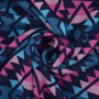 Tissu jersey jacquard bio Albstoffe Hamburger Liebe Western Fairy Tales Plaid, bleu foncé
