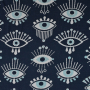 Jacquard Jersey Albstoffe Hamburger Liebe Magical Shimmer Eye of Enlightment, donkerblauw