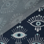 Jacquard Jersey Albstoffe Hamburger Liebe Magical Shimmer Eye of Enlightment, donkerblauw