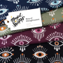 Jacquard Jersey Albstoffe Hamburger Liebe Magical Shimmer Eye of Enlightment, donkerblauw