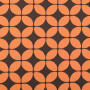 Tissu jersey jacquard recyclé Vintage Retro Flowers, marron