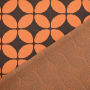 Tissu jersey jacquard recyclé Vintage Retro Flowers, marron