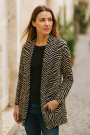 Jacquard Jersey Zebra, schwarz