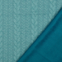 Jacquard jersey Cable Knit, aquablauw