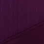 Tissu jersey jacquard torsadé tressé, aubergine