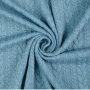 Tissu jersey jacquard torsadé tressé, bleu pétrole