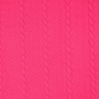Tissu jersey jacquard torsadé tressé, rose fuchsia