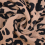 Tissu matelassé jacquard bio Albstoffe Hamburger Liebe Leo Stepper, marron clair