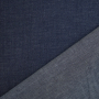 Tissu jean léger chambray, 100 % coton, bleu foncé