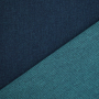 Tissu jean denim double face Two Tone, bleu pétrole