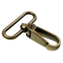 Karabijnhaak Antiek 40 mm, messingkleurig
