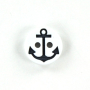 Button anchor 13 mm, white / navy blue