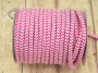 Cordon de serrage coton 1cm/ cordon sweat chevron, rose fuchsia