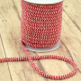 Cordon de serrage coton 1cm/ cordon sweat chevron, rouge