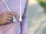 Embout cordon sweat brillant glitter, argent