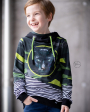 Embout cordon sweat simili cuir, noir