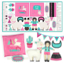 Tissu coton panneau Lama & jeune fille du Pérou Just Be Llamazing Kullaloo Cut & Sew