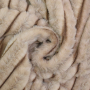 Tissu fausse fourrure côtelé, sable