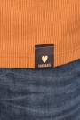 Étiquette pliable en similicuir Handmade, marron foncé