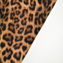Faux leather metallic Animal Print, brown 130 x 40 cm