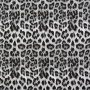 Faux leather metallic Animal Print, grey 130 x 40 cm