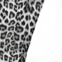 Faux leather metallic Animal Print, grey 130 x 40 cm