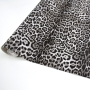Faux leather metallic Animal Print, black 130 x 40 cm