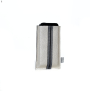 Kunstleer metallic mat donkergrijs, strook 66 x 45 cm