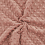 Tissu polaire minky doux à pois, vieux rose millennial