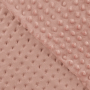 Tissu polaire minky doux à pois, vieux rose millennial