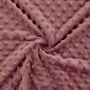 Fleece stof Minky Dots, oudroze