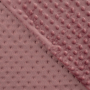 Fleece stof Minky Dots, oudroze