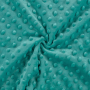 Fleece stof Minky Dots, aquablauw