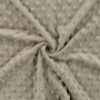 Fleece stof Minky Dots, beige grijs