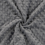 Tissu doux Polaire Minky Dots, gris foncé