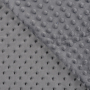 Tissu doux Polaire Minky Dots, gris foncé
