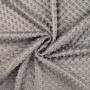 Tissu polaire minky doux à pois, gris