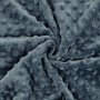 Fleece stof Minky Dots, grijsblauw
