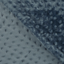 Fleece stof Minky Dots, grijsblauw