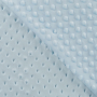Gevulde Fleece Minky Dots, licht blauw