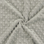 Tissu polaire minky doux à pois, gris clair