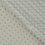Tissu polaire minky doux à pois, gris clair