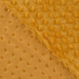 Tissu polaire minky doux à pois, jaune miel