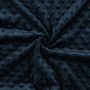 Tissu polaire minky doux à pois, bleu marine