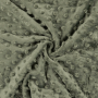 Fleece stof Minky Dots, olijfgroen