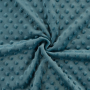Tissu polaire minky doux à pois, bleu pétrole