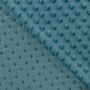 Tissu polaire minky doux à pois, bleu pétrole