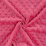 Tissu polaire minky doux à pois, rose fuchsia